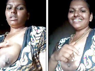 Neighbors Auntie showing her huge natural breasts
