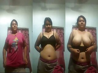 Big Indian boobs show striptease show video