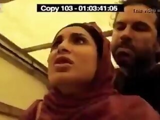 Two Desi muslim womans in hijab forced sex in garage